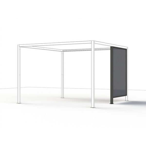 Blende Ranotex® 150cm Blende in anthrazit, inkl. Mittelpfosten