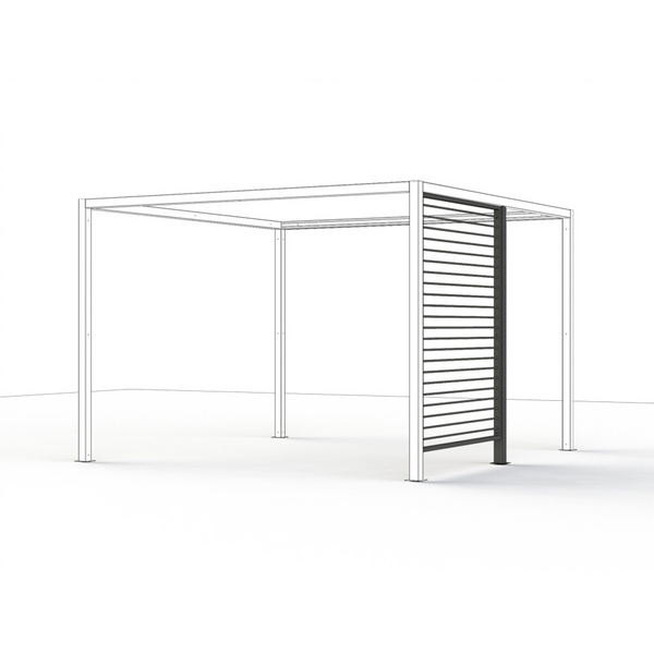 Blende Alu 150cm Blende aus Alu in anthrazit, inkl. Mittelpfosten