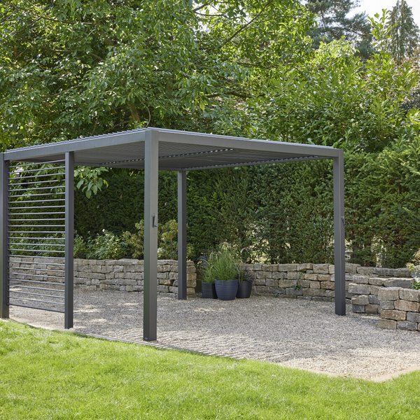 Blende Alu 150cm Blende aus Alu in anthrazit, inkl. Mittelpfosten