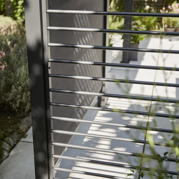 Blende Alu 150cm Blende aus Alu in anthrazit, inkl. Mittelpfosten