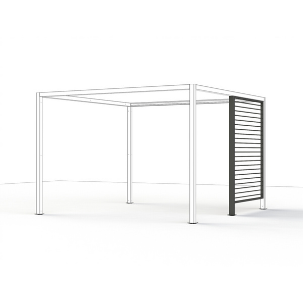 Blende Alu 150cm Blende aus Alu in anthrazit, inkl. Mittelpfosten