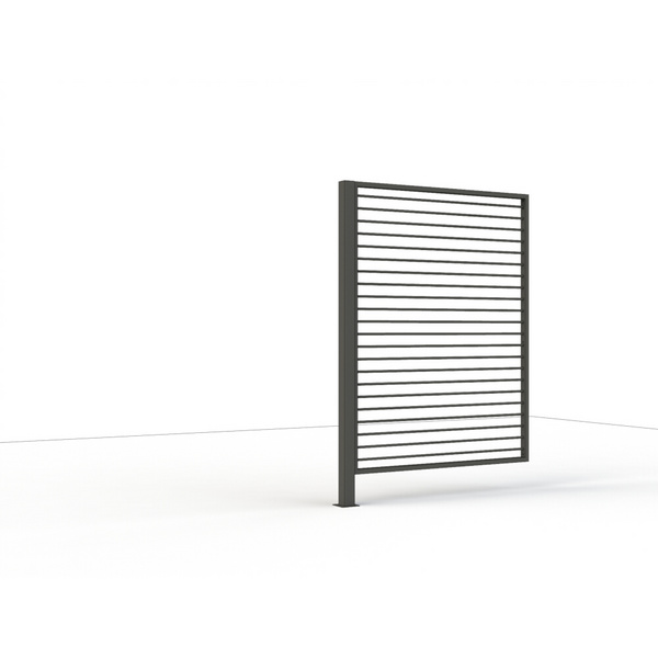 Blende Alu 150cm Blende aus Alu in anthrazit, inkl. Mittelpfosten