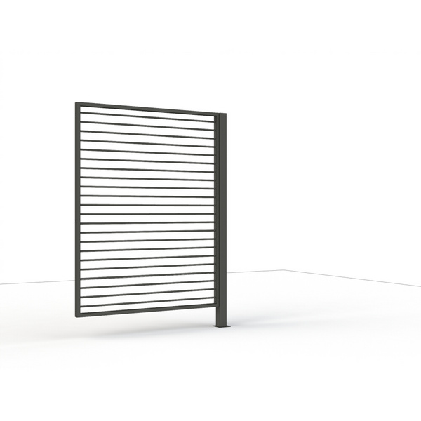 Blende Alu 150cm Blende aus Alu in anthrazit, inkl. Mittelpfosten