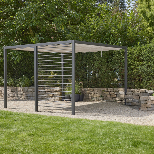 Blende Alu 150cm Blende aus Alu in anthrazit, inkl. Mittelpfosten