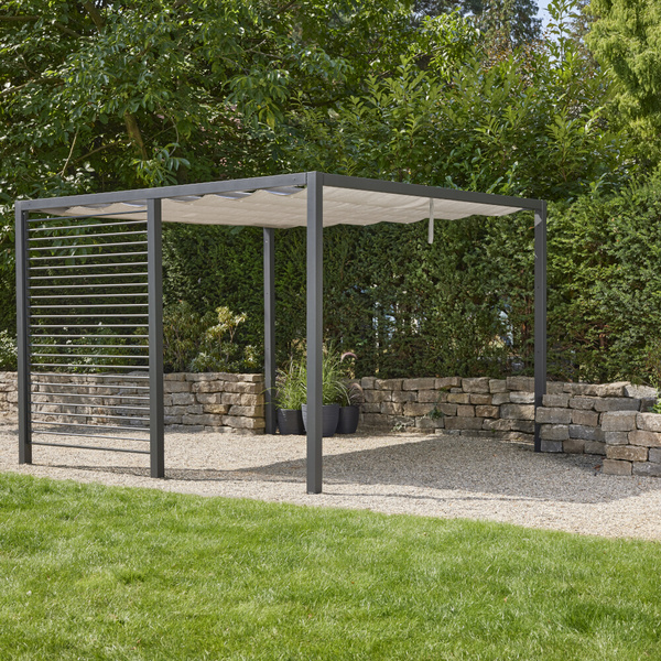 Blende Alu 150cm Blende aus Alu in anthrazit, inkl. Mittelpfosten