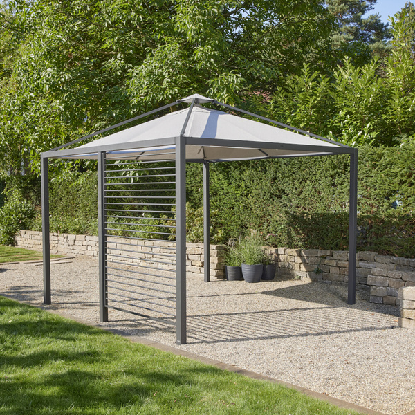 Blende Alu 150cm Blende aus Alu in anthrazit, inkl. Mittelpfosten