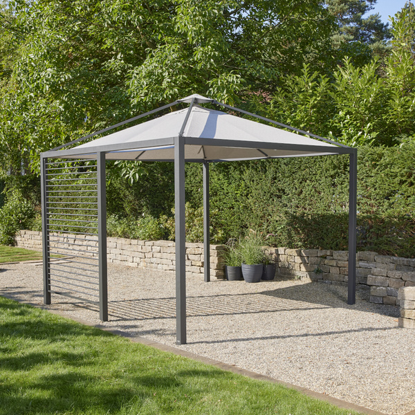 Blende Alu 150cm Blende aus Alu in anthrazit, inkl. Mittelpfosten