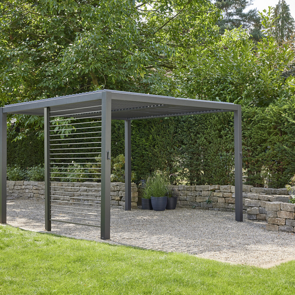 Blende Alu 150cm Blende aus Alu in anthrazit, inkl. Mittelpfosten