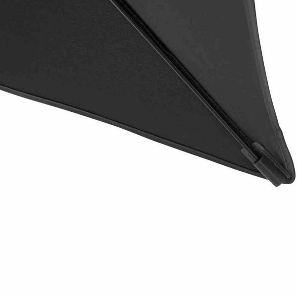 City Balkonschirm anthrazit/grau, 160x100cm Gest. Stahl, Bez. 100% Polyester grau