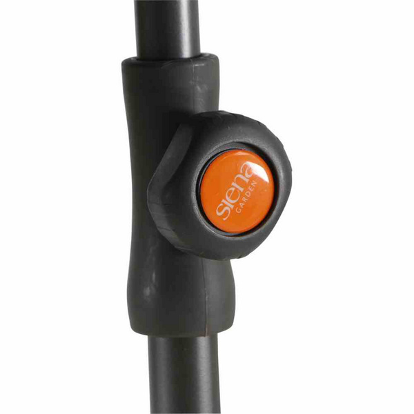 City Balkonschirm anthrazit/grau, 160x100cm Gest. Stahl, Bez. 100% Polyester grau