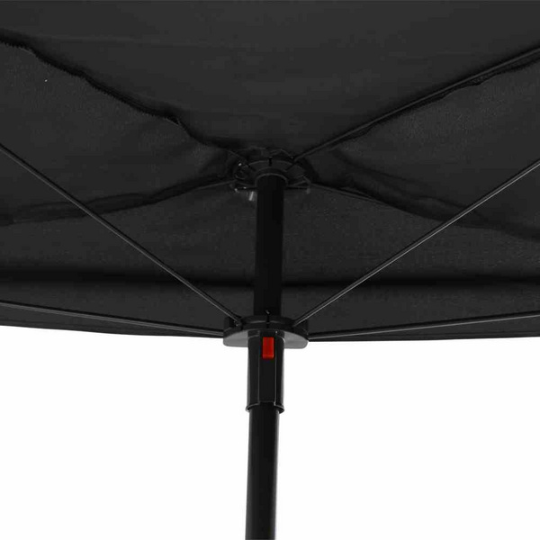 City Balkonschirm anthrazit/grau, 160x100cm Gest. Stahl, Bez. 100% Polyester grau