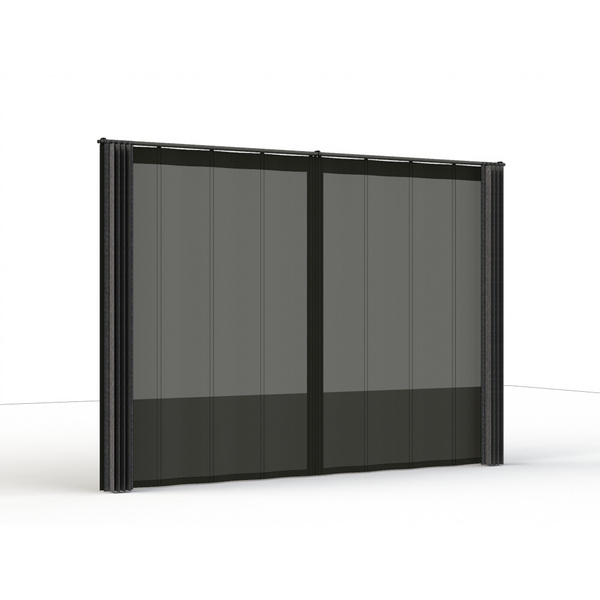 Vorhang anthrazit, 300cm, Insektenschutz in schwarz