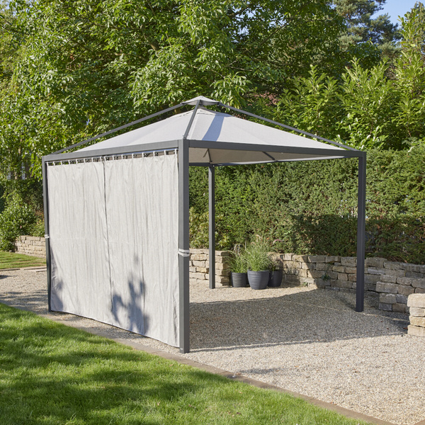 Vorhang silber, 300cm, Insektenschutz in schwarz