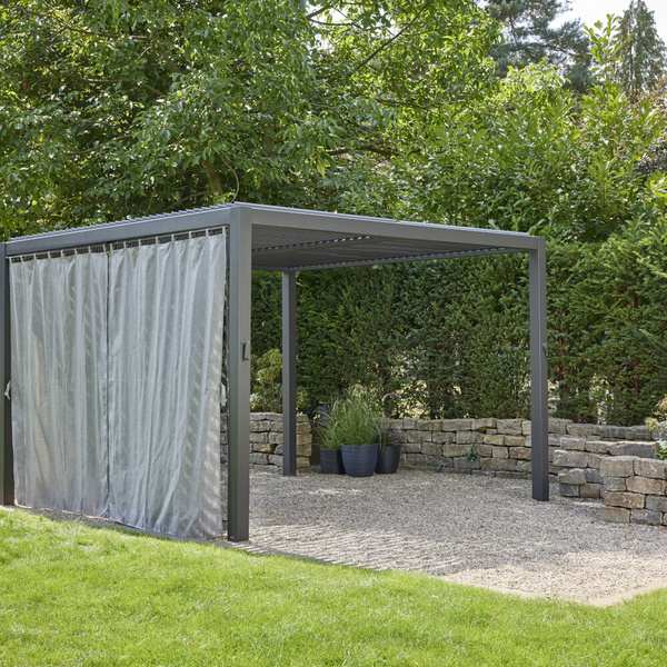 Vorhang silber, 300cm, Insektenschutz in schwarz