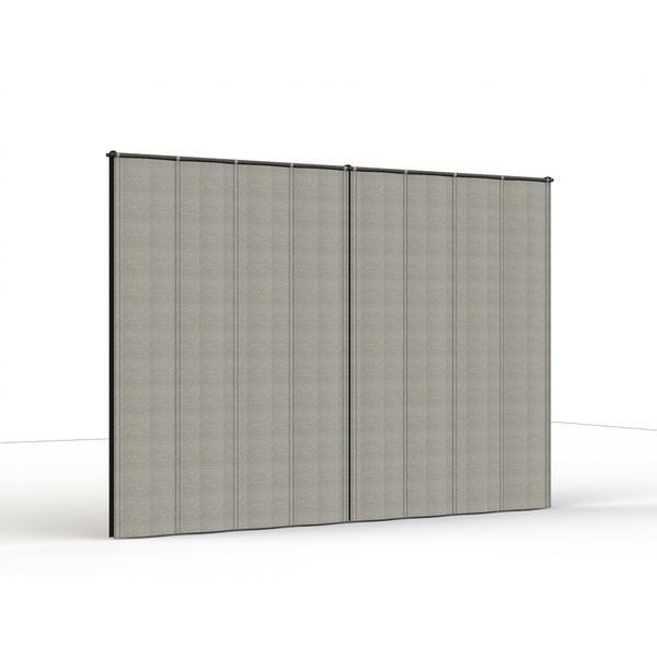 Vorhang silber, 300cm, Insektenschutz in schwarz