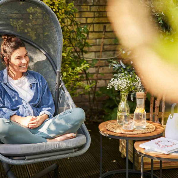 YOBAYA Hängesessel Calm Blue Stahl