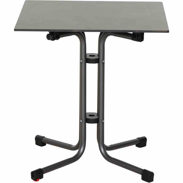 Sola Klapptisch 65x65cm, anthrazit Gest. Stahl, Tischpl. HPL dark stone