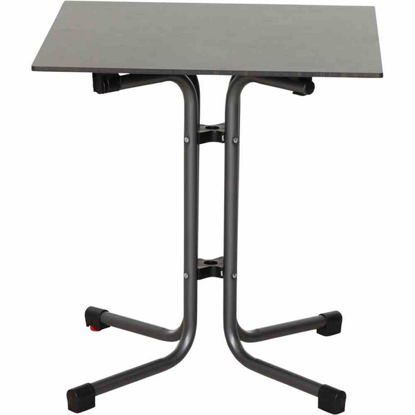 Sola Klapptisch 65x65cm, anthrazit Gest. Stahl, Tischpl. HPL dark stone