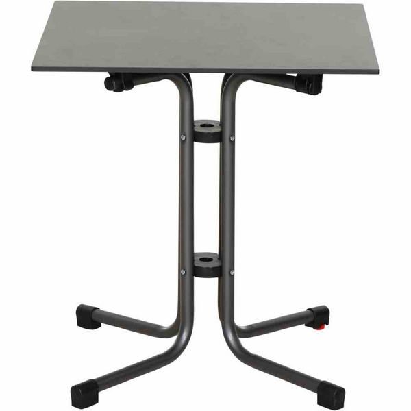 Sola Klapptisch 65x65cm, anthrazit Gest. Stahl, Tischpl. HPL dark stone