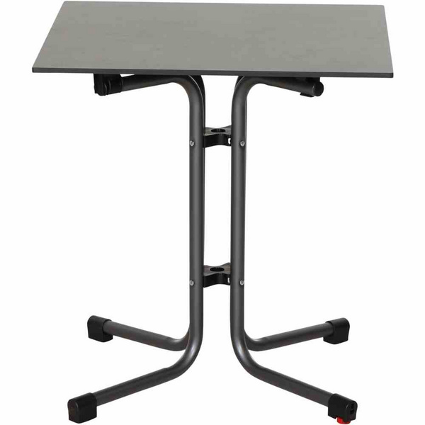 Sola Klapptisch 65x65cm, anthrazit Gest. Stahl, Tischpl. HPL dark stone