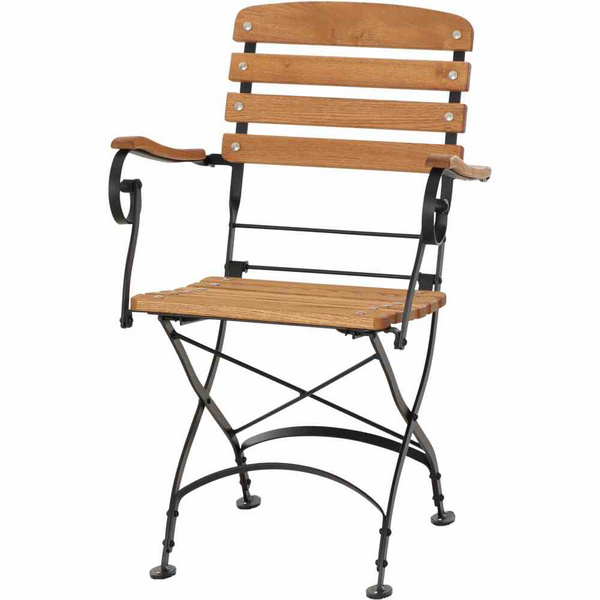 Peru III Klappsessel Gest. schwarz/Robinie