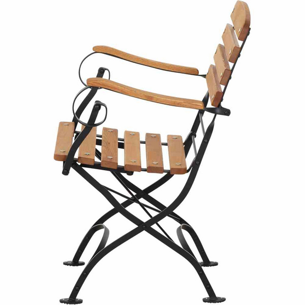 Peru III Klappsessel Gest. schwarz/Robinie