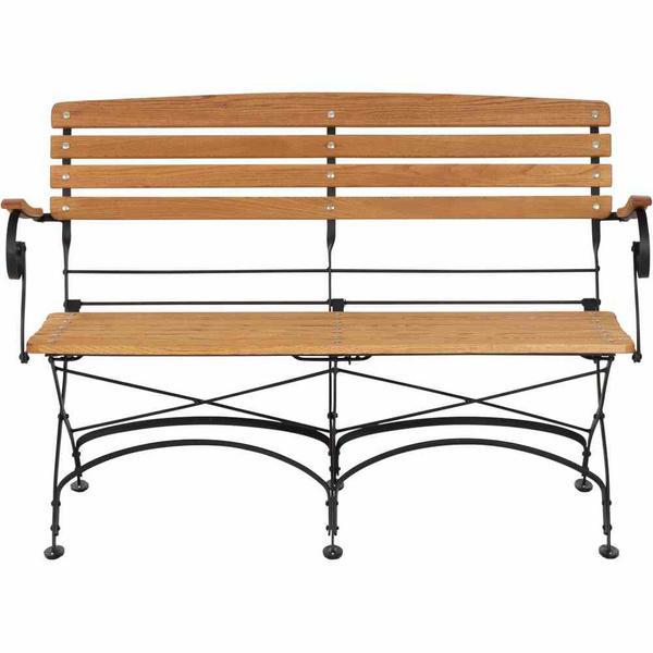 Peru III 2er Klappbank Gest. schwarz/Robinie