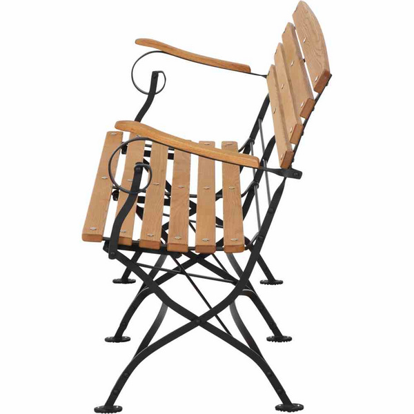 Peru III 2er Klappbank Gest. schwarz/Robinie