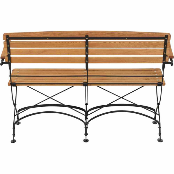 Peru III 2er Klappbank Gest. schwarz/Robinie