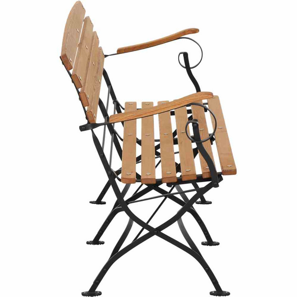 Peru III 2er Klappbank Gest. schwarz/Robinie