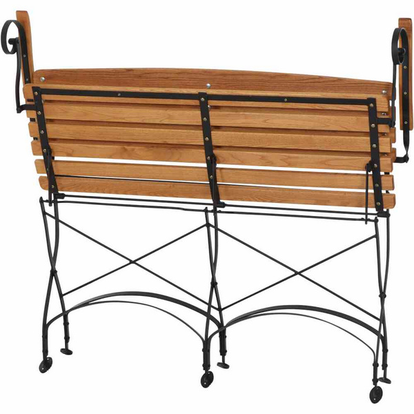 Peru III 2er Klappbank Gest. schwarz/Robinie