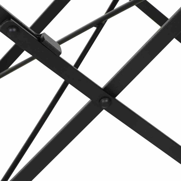 Peru III Klapptisch Ø85cm Gest. Stahl schwarz, Tischpl. aus Robinienholz