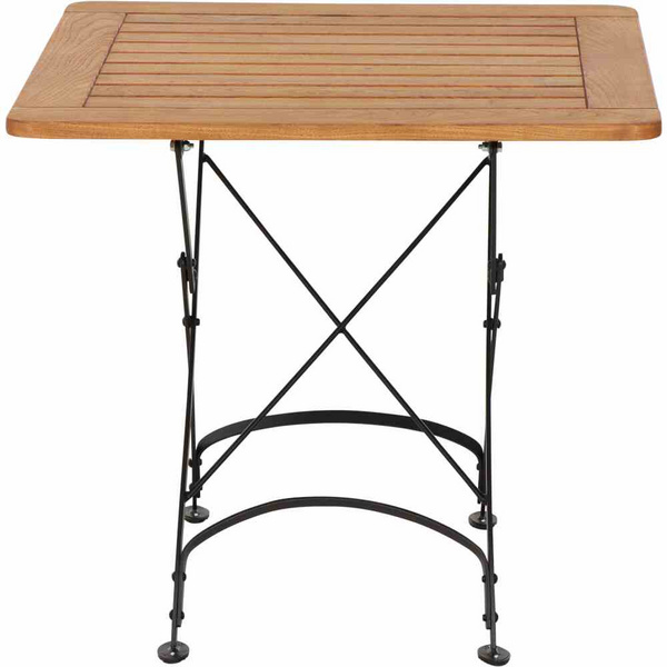 Peru III Klapptisch 80x80 Gest. Stahl schwarz, Tischpl. aus Robinienholz