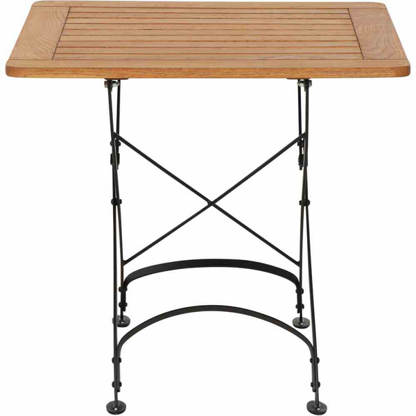 Peru III Klapptisch 80x80 Gest. Stahl schwarz, Tischpl. aus Robinienholz