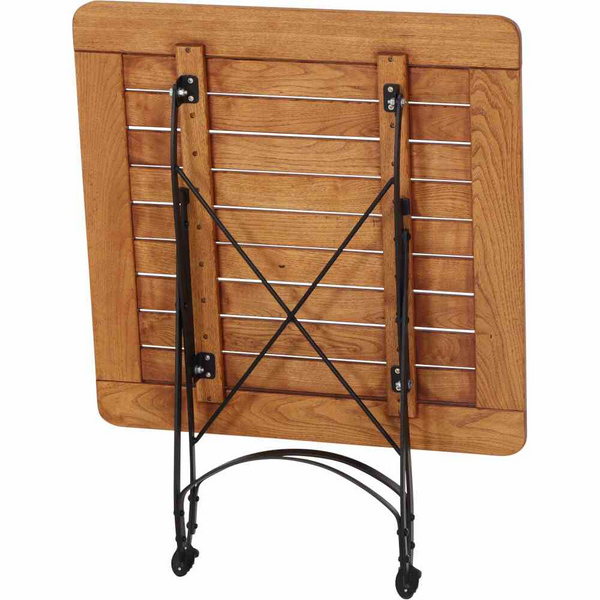 Peru III Klapptisch 80x80 Gest. Stahl schwarz, Tischpl. aus Robinienholz