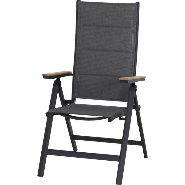 Tesoro Klappsessel Alu, Textil, Teak