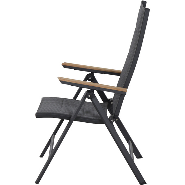 Tesoro Klappsessel Alu, Textil, Teak