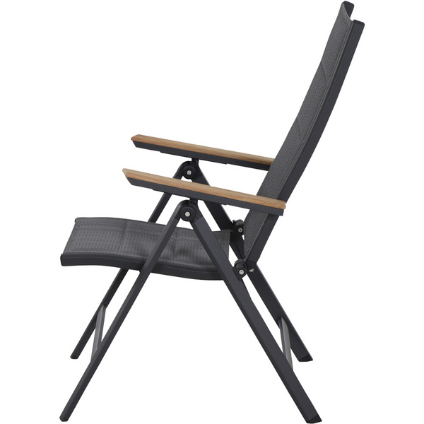 Tesoro Klappsessel Alu, Textil, Teak