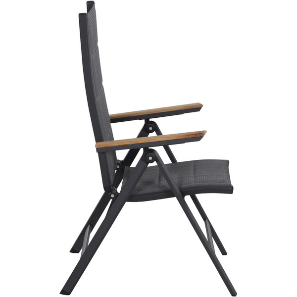 Tesoro Klappsessel Alu, Textil, Teak