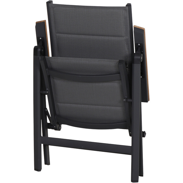 Tesoro Klappsessel Alu, Textil, Teak