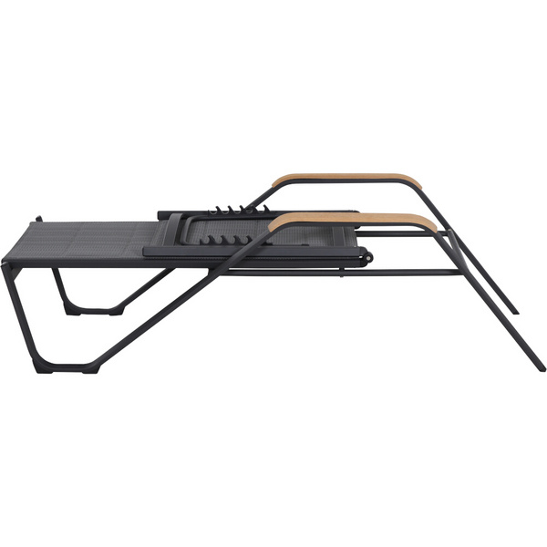 Tesoro Liege, matt-anthrazit Alu, Textil, Teak