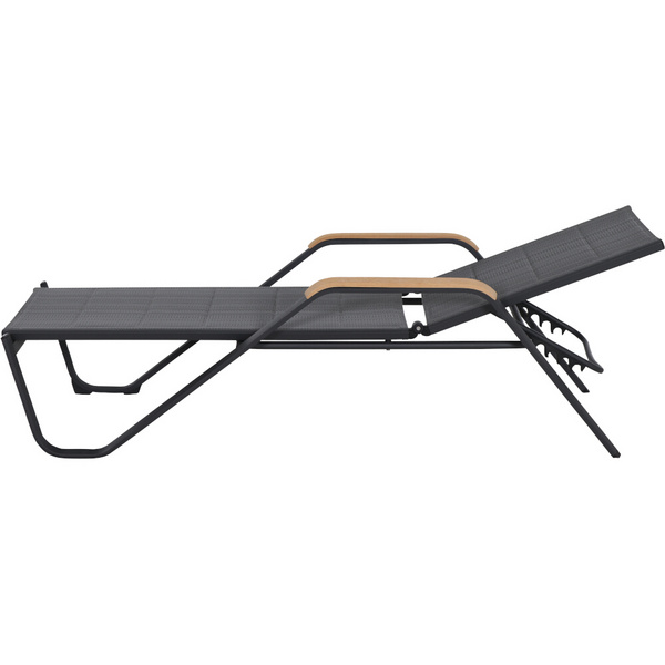 Tesoro Liege, matt-anthrazit Alu, Textil, Teak