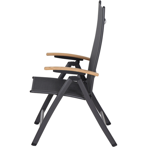 Savina Klappsessel XL,m-an, FSC Alu, Textil, Teak