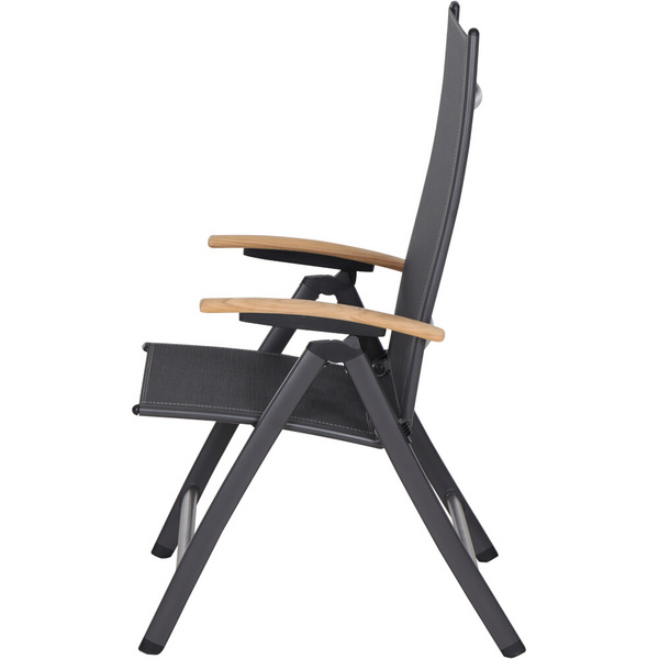 Savina Klappsessel XL,m-an, FSC Alu, Textil, Teak