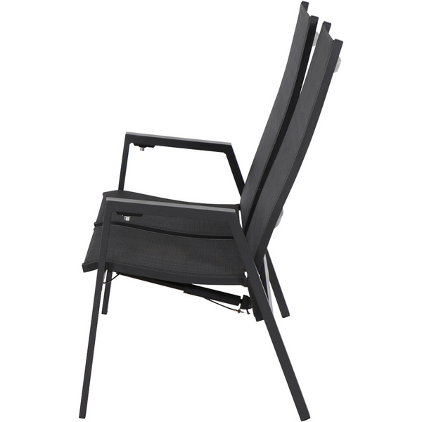 Savona 2er Bank, m-anth Alu, Textil, silber-sw