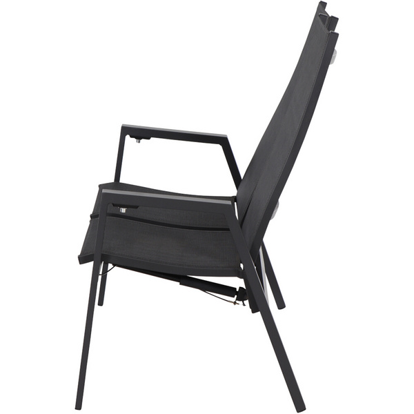 Savona 2er Bank, m-anth Alu, Textil, silber-sw