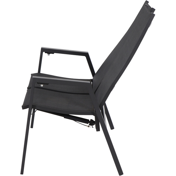 Savona 2er Bank, m-anth Alu, Textil, silber-sw