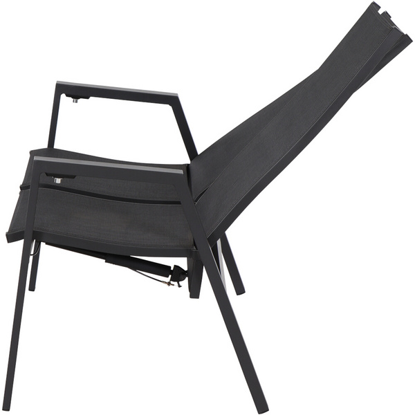 Savona 2er Bank, m-anth Alu, Textil, silber-sw