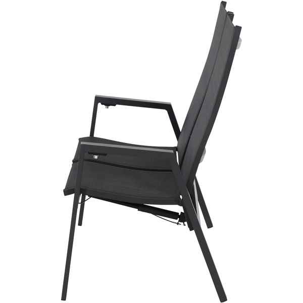 Savona 2er Bank, m-anth Alu, Textil, silber-sw