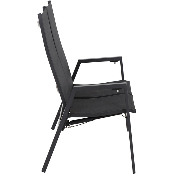 Savona 2er Bank, m-anth Alu, Textil, silber-sw